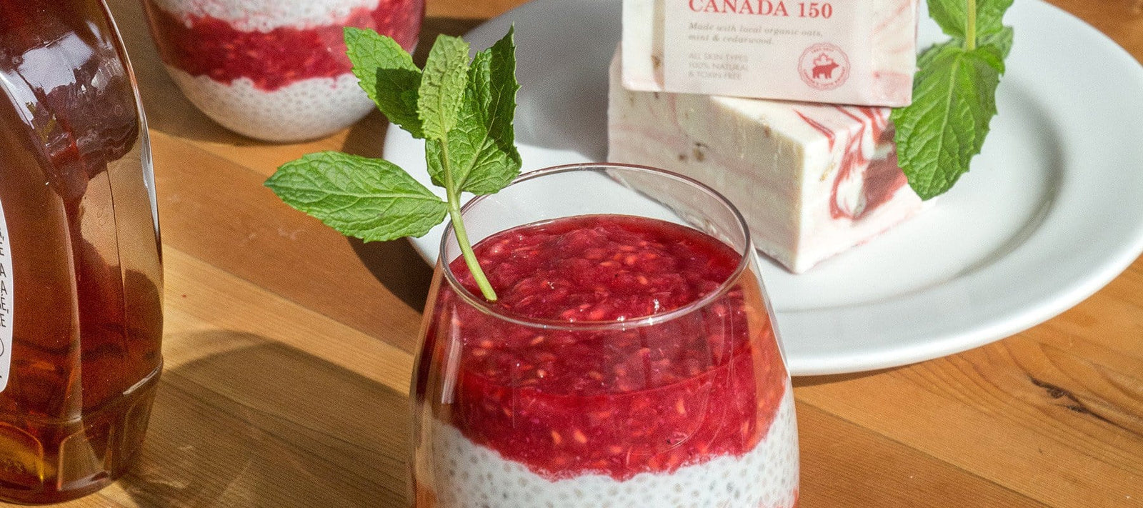 raspberry vegan parfait