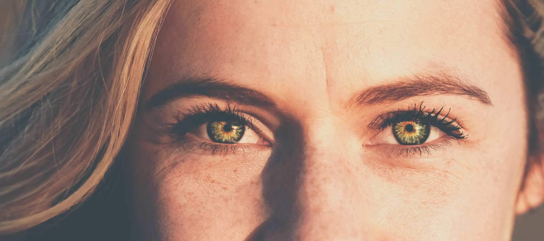 Close up of a woman's eyes