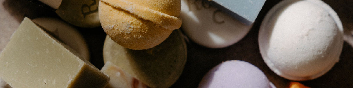 bath bombs and bar soap