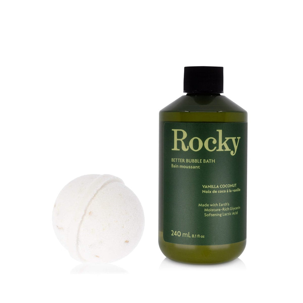 Honey Oats Bath Bomb and Vanilla Coconut Bubble Bath Bundle