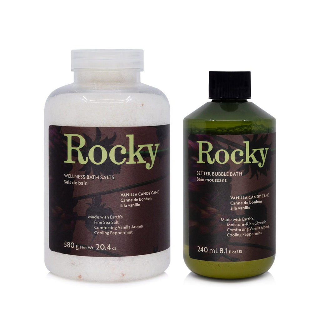 Vanilla Candy Cane Bubble Bath & Bath Salts Bundle