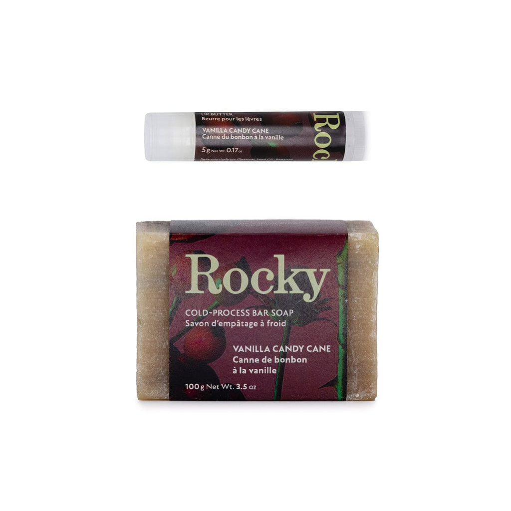 Vanilla Candy Cane Bar Soap & Lip Butter Bundle