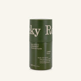 Citron Natural Deodorant in a cylindrical tube with dark green packaging and white text.