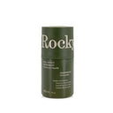 A cylindrical dark green Rocky Mountain Soap Company Lemongrass Natural Deodorant stick with white text on the label.