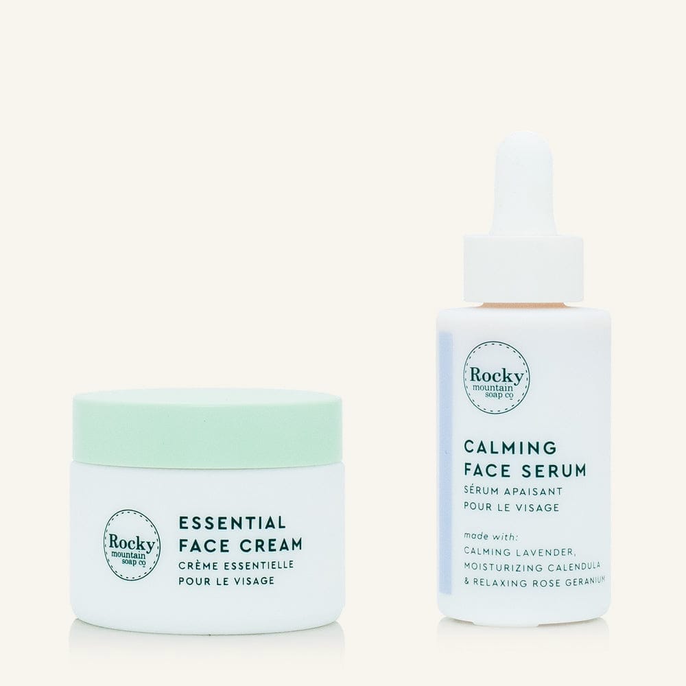 Essential Face Cream & Calming Natural Face Serum