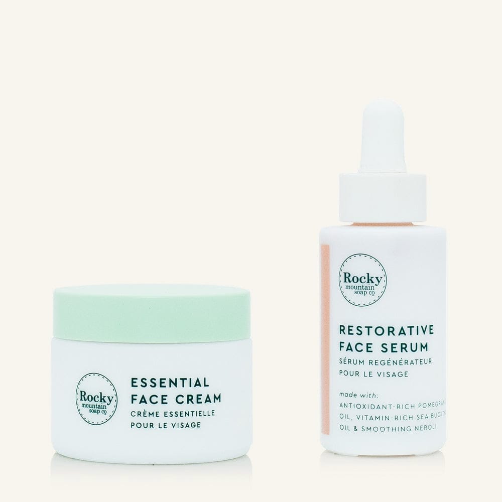 Essential Face Cream & Restorative Natural Face Serum
