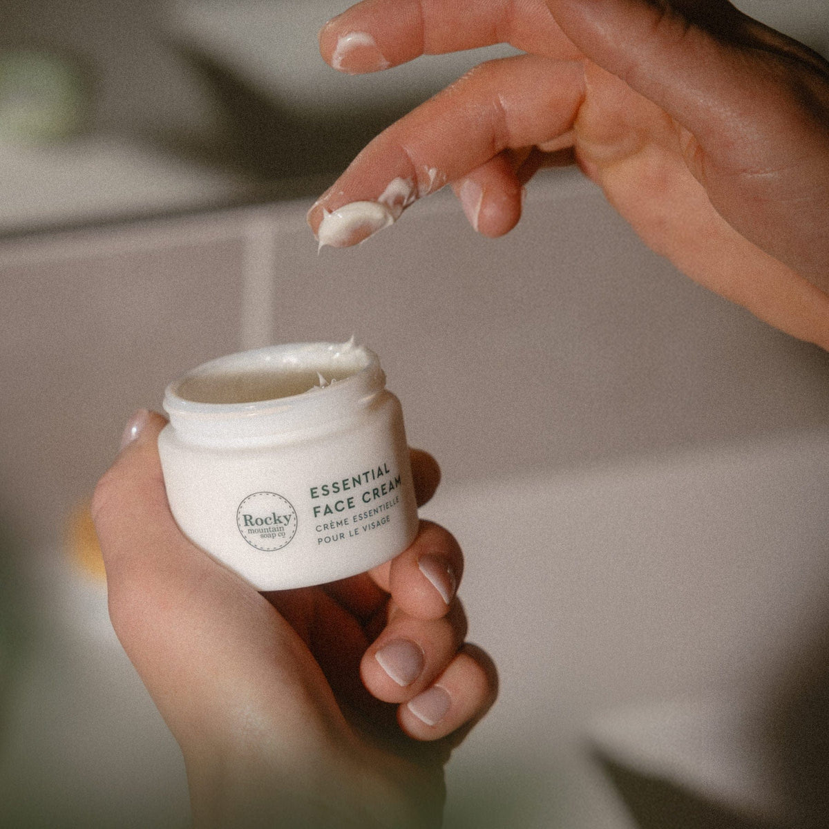 Essential Face Cream in use