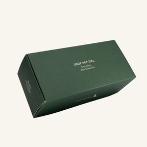 Drop pop fizz three piece bath bomb gift set closed box