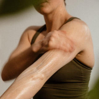 Lotion in use