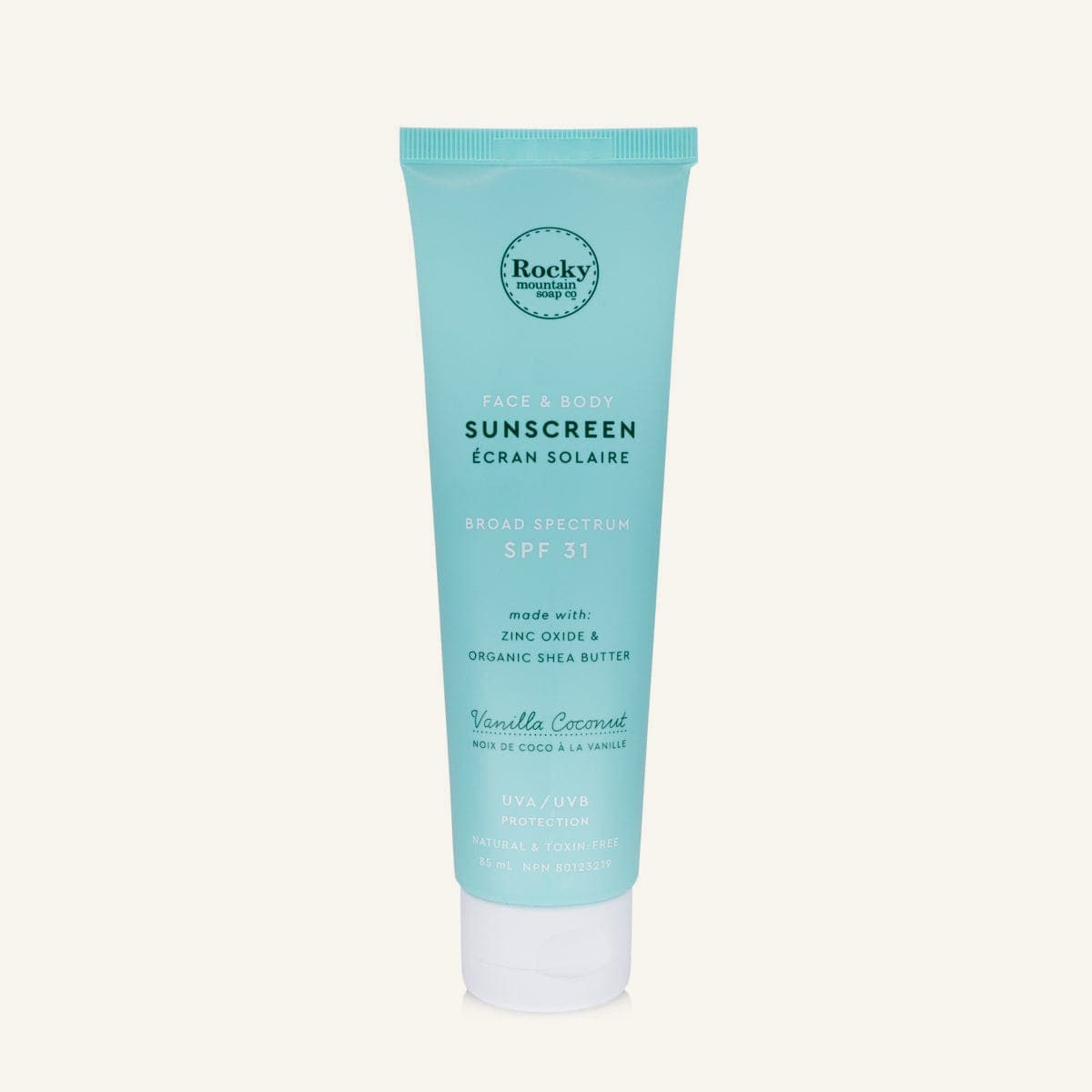 Face And Body Sunscreen Broad Spectrum SPF 31 Vanilla Coconut